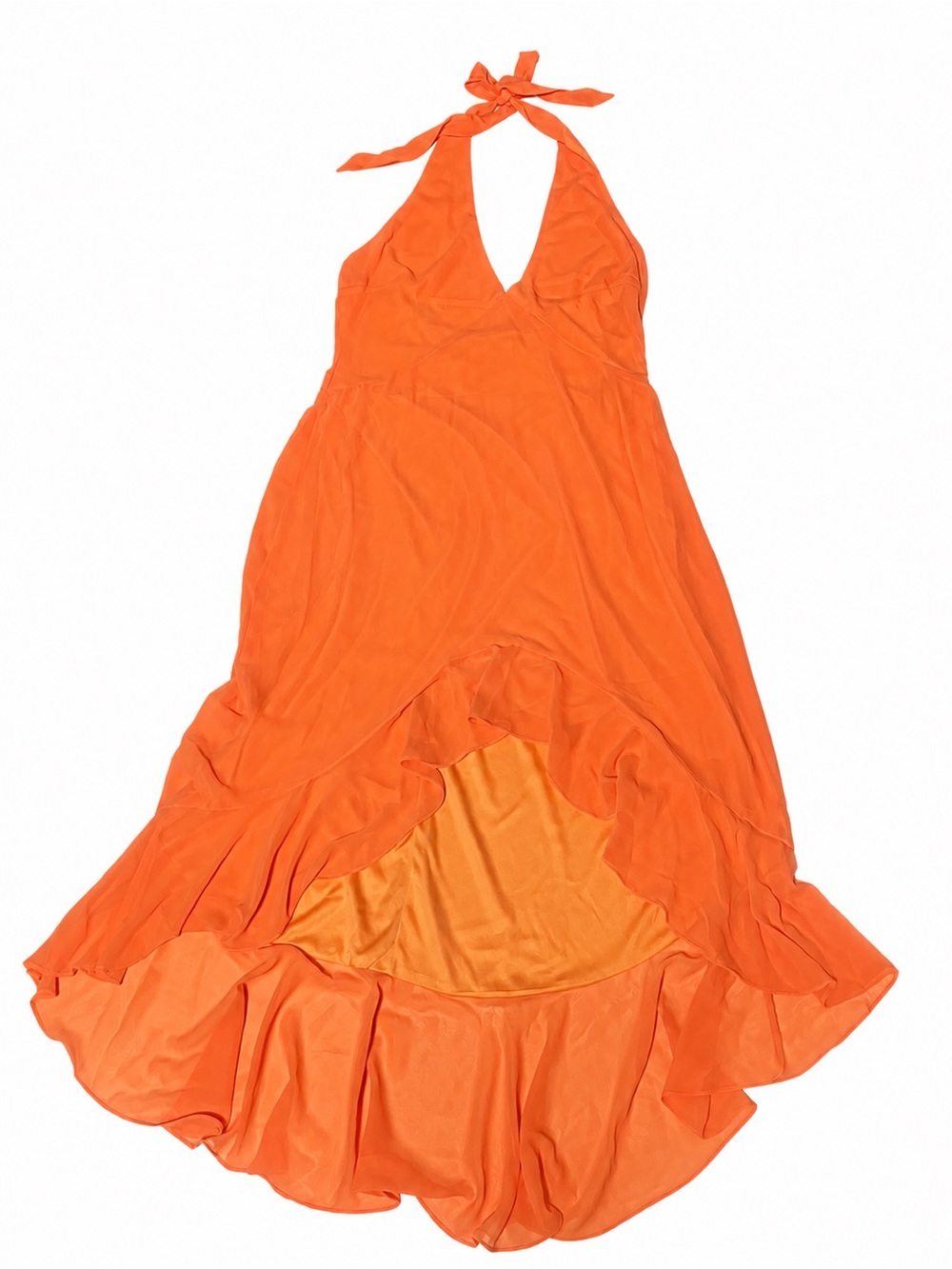 Princess Polly Girls' Halter High-Low Dress in Orange